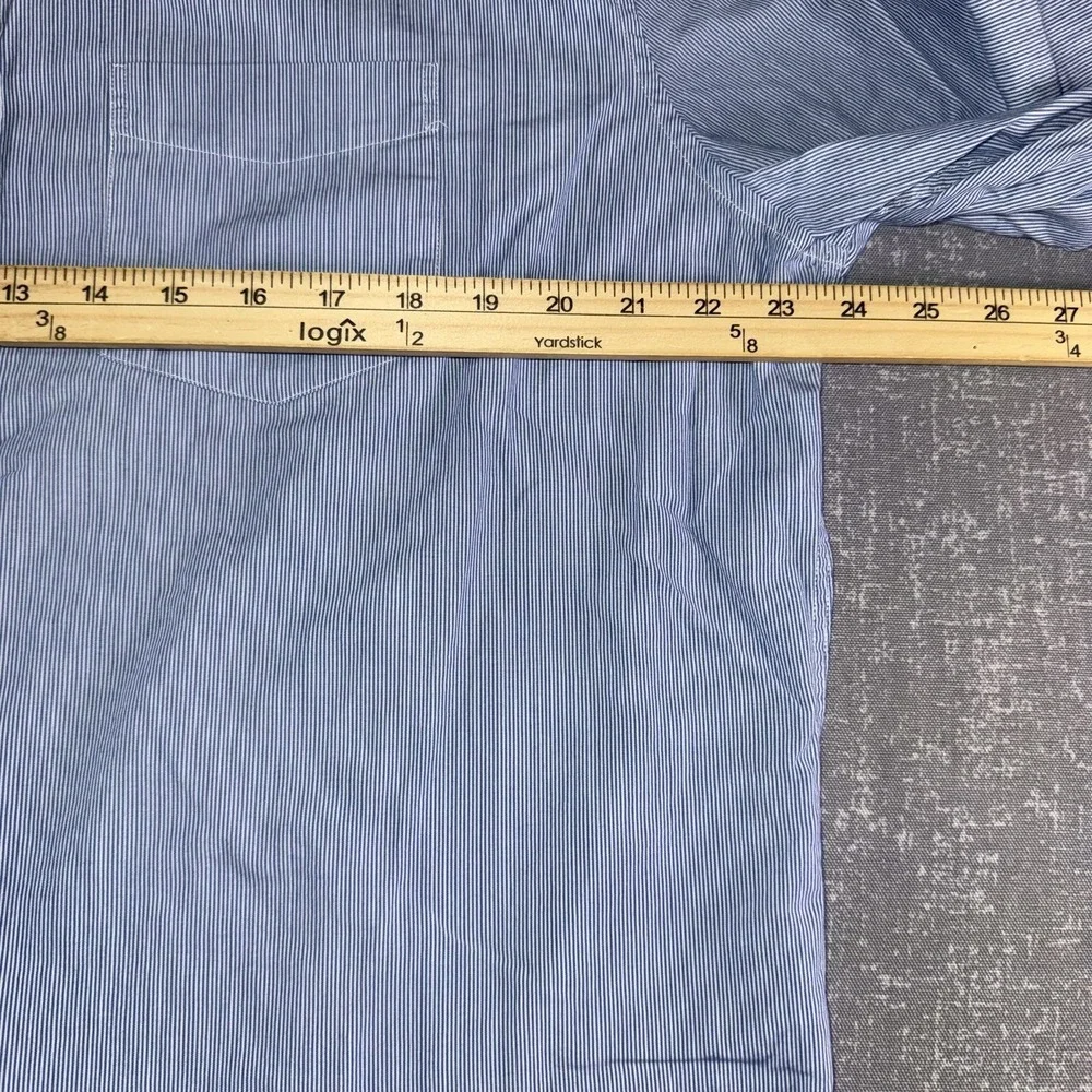 American‎ Eagle Outfitters Shirt Mens XL Blue Striped Button Down Classic Fit